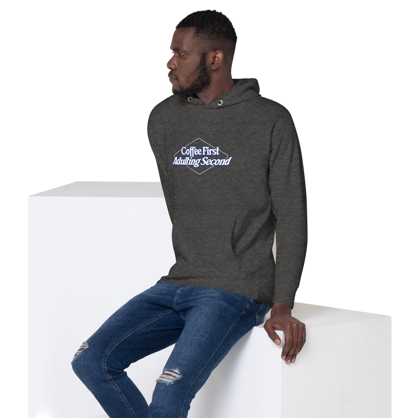 Coffee First, Adulting Second" Hoodie - SNAFU Customs