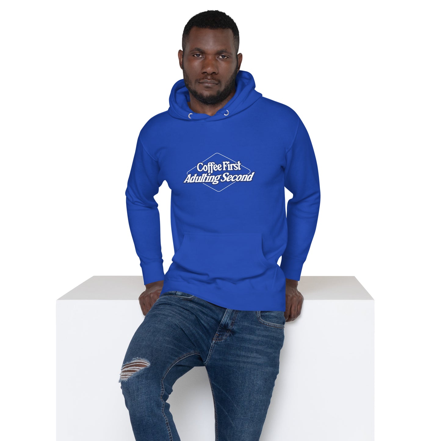 Coffee First, Adulting Second" Hoodie - SNAFU Customs