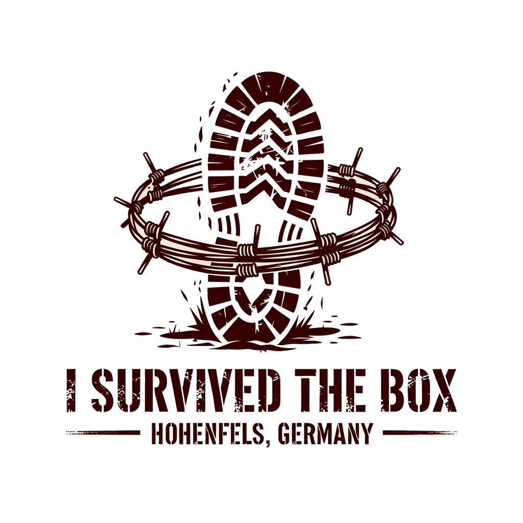 I Survived The Box distressed graphic tee design, Hohenfels Germany