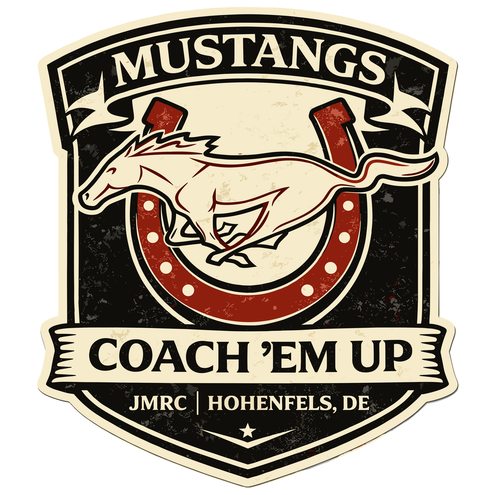 mustang coach em up sticker horseshoe design hohenfels germany

