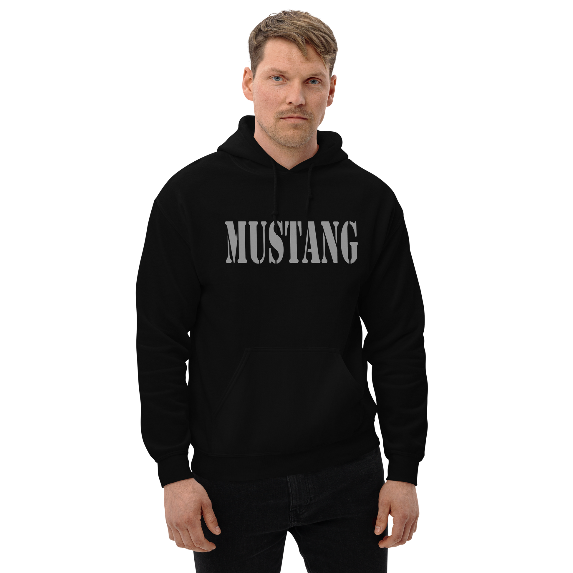 Mustang OC/T Hohenfels Germany Hoodie | Military Unit Pullover | Heavy Blend Black Hoodie SNAFU Customs